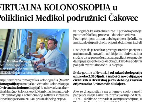 Virtualna kolonoskopija u podružnici Čakovec